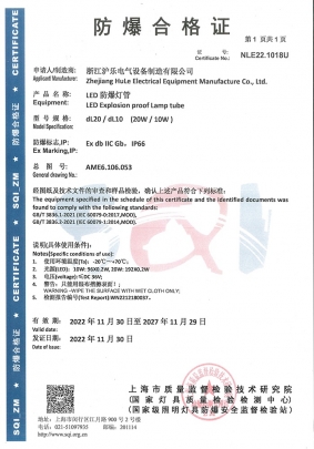 dL10，dL20-防爆合格證